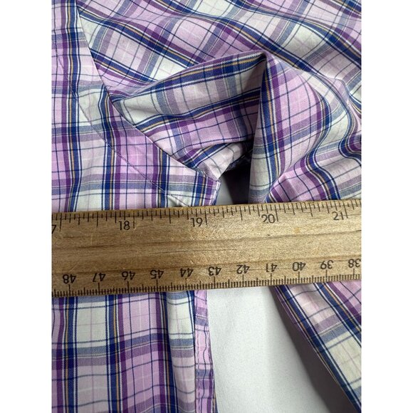 Abercrombie & Fitch Mens Checkered Button Down size Small Purple - Picture 4 of 5